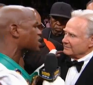Floyd Mayweather Jr. Goes After Larry Merchant